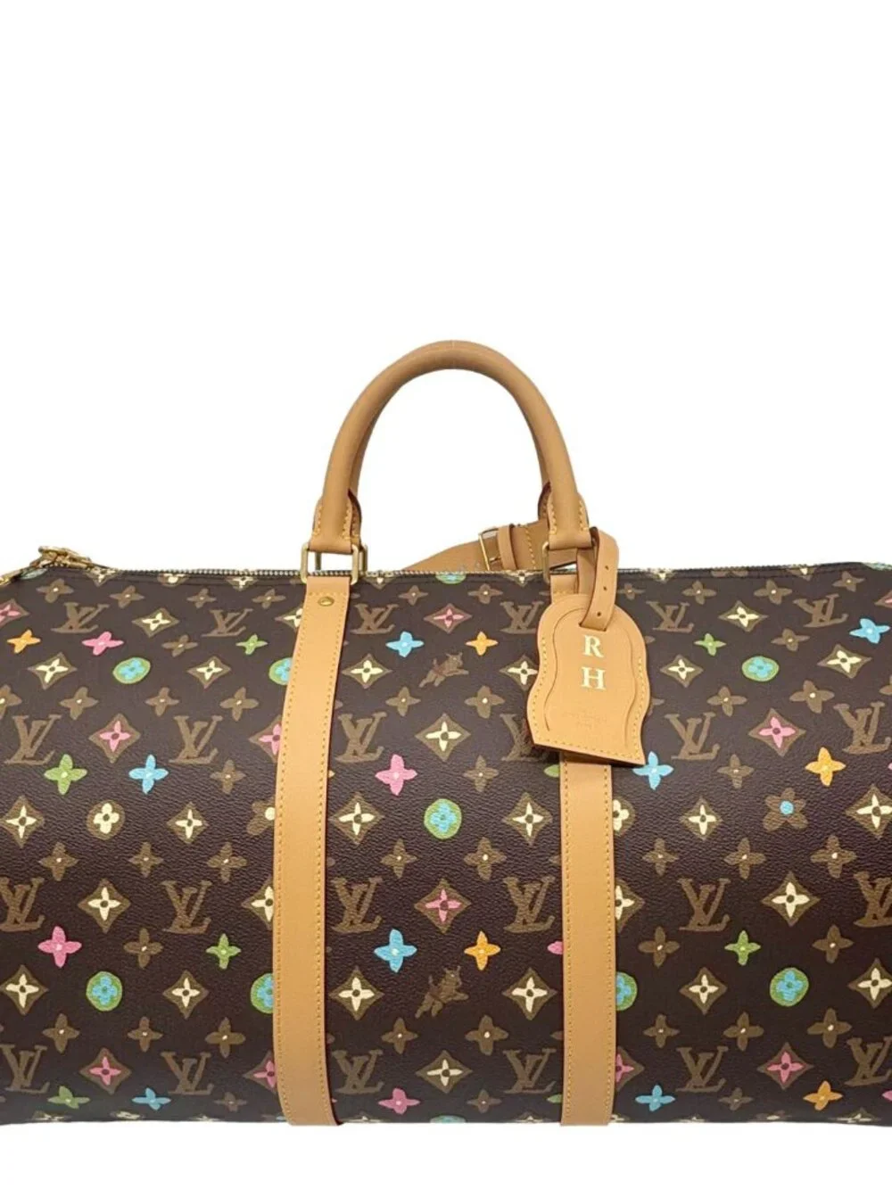 Louis Vuitton  x Tyler Keepall 50 Bandouliere Craggy Monogram Canvas Travel Bag